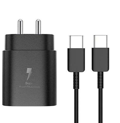 Auorld 25W PD Fast USB to Type C Charger & Power Adapter Combo Universal Compatible with Sam-Sung Galaxy S24 Ultra/S24/S24+/S23 Ultra/S23/S23+/S22 Ultra/S22+/S22, Galaxy & 3.3ft C to C Cable (Black)